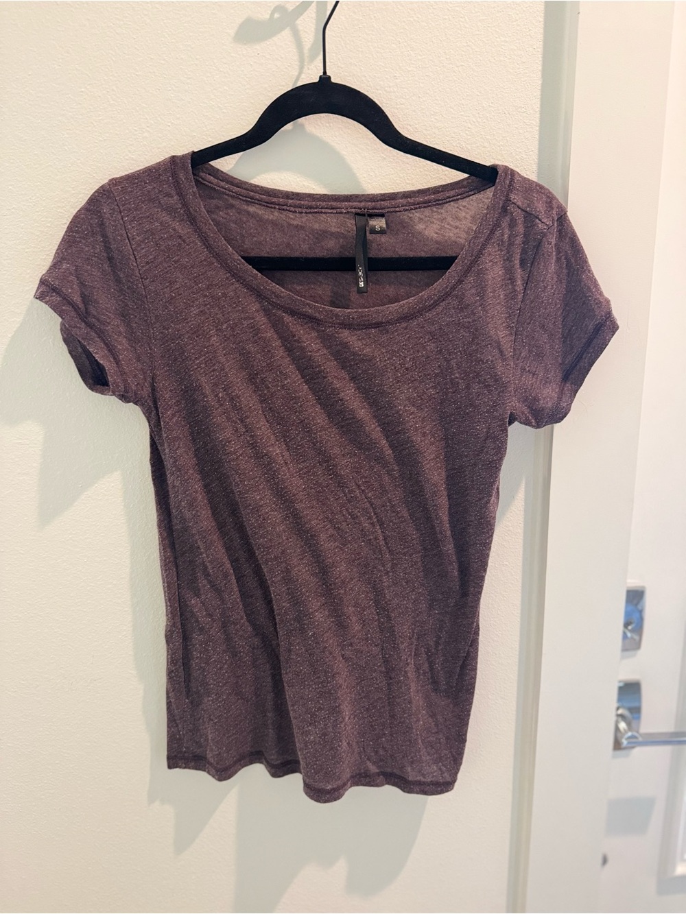 Joe’s Women’s Scoop Neck Short Sleeve Top - Plum